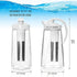 White Fruit & Tea Infusion Water Pitcher - Free Ice Ball Maker - Free Infused Water Recipe eBook - Includes Shatterproof Jug, Fruit Infuser and Tea Infuser Great for weight loss - The PERFECT Set