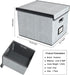 Upgrade Portable File Organizer Box with Lids, Huolewa Collapsible Linen Hanging Filing Storage Boxes with Plastic Slide, Decorative Home/Office Filling System for File and Folders Storage (Gray)