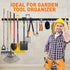 Garage Tool Organizer Wall Mount, 64 Inch Adjustable Storage System, Garden Tool Organizer for Garage Wall Organizer, Heavy Duty Tool Hangers for Garage Wall to Storage Rake, Broom and Yard Tool