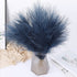 lulute Pampas Grass Decor,Faux Pampas Grass Small 6 Stems,Artificial Pampas Grass 17.7 inch 45cm,Fake Dried Pampas Grass,Pompas Floral for Boho Decor,Pompous Grass( Blue)