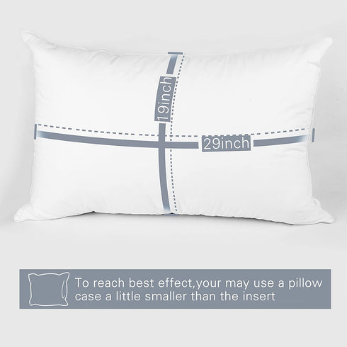 Edow Luxury Soft Pillows for Sleeping, Fluffy Down Alternative Polyester Fiber Filled Pillow, Home&Hotel-Collection, Machine Washable