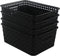 Morcte Black Plastic Storage Basket Bins Organizer, 4-Pack