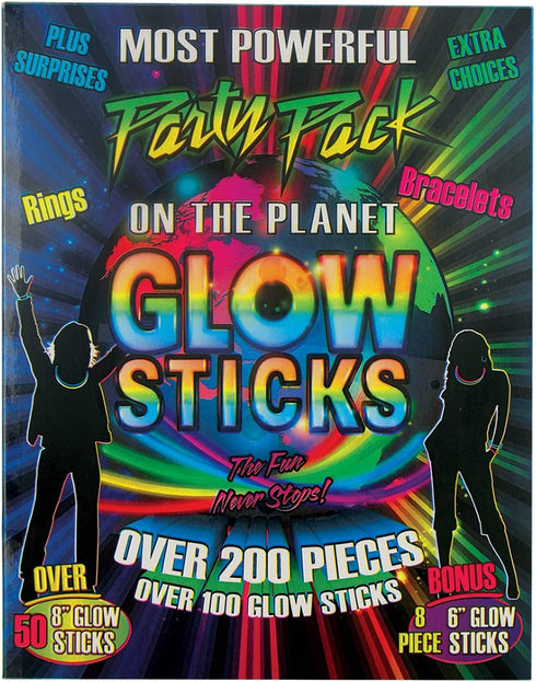 DM Merchandising Inc. Glow Stick 200 Pieces Party Pack with Connectors
