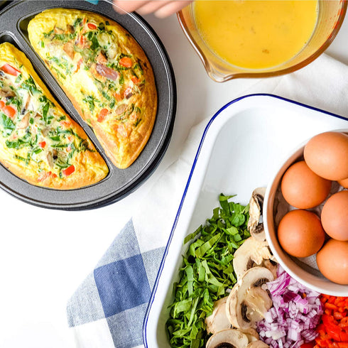 Holstein Housewares - Non-Stick Omelet & Frittata Maker, Black/Stainless Steel - Makes 2 Individual Portions Quick & Easy,HH-0937012SS