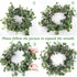 CEWOR 19 Inches Artificial Eucalyptus Wreath Spring Summer Large Green Leaf for Front Door Wall Window Farmhouse Garland Decor