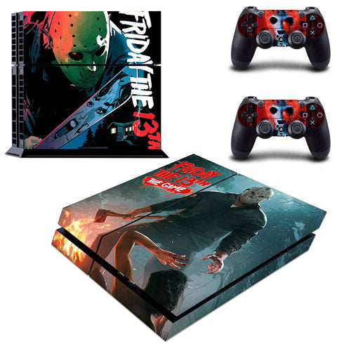 Decal Moments Regular PS4 Console Set Vinyl Skin Decal Stickers Protective for PS4 Playstaion 2 Controllers Halloween
