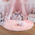 PAGISOFE Super Soft Circle Rugs for Girls Princess Castle Toddlers Play Tent 41? Diameter Circular Area Rugs for Kids Bedroom Baby Room Decor Round Shag Playhouse Carpets and Nursery Rugs (Pink)