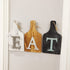 HoreZer ETA Sign Wall-Decor, Rustic Cutout EAT Letter Sign Wood Decorative Hanging Board for Kitchen/Home,EAT Sign Decorative Hanging Wooden Letters, Country Wall Art (3 Pieces)