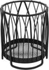 Spectrum Diversified Twist Round Holder & Kitchen Countertop Organizer Cooking Utensil Crock for Kitchen Organization & Storage, Cutlery & Flatware Caddy, Black