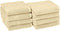 Amazon Basics Quick-Dry Hand Towels - 100% Cotton, 8-Pack, Linen