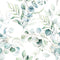 HaokHome 93042 Peel and Stick Wallpaper Green/White Eucalyptus Leaf Floral Wall Mural Home Nursery Boho Decor 17.7in x 9.8ft