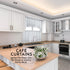 Caf© Curtains for Kitchen, Bathroom Curtains with Valance, Embroidered lace Border. (Steele Gray)