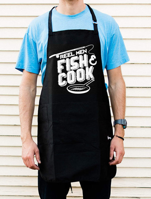 ApronMen, Reel Men BBQ Grill Adjustable Apron for Men, One Size