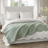 Madison Park Tuscany Luxury Oversized Quilted Throw with Scalloped Edges Seafoam 60x72 Quilted Premium Soft Cozy Microfiber For Bed, Couch or Sofa