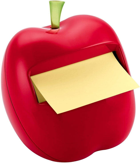 Post-it Pop-up Notes Dispenser, Apple-Shaped Dispenser and Post-it Super Sticky Pop-up Notes, 3x3 in, 1 Pad/Pack (APL-330), Red