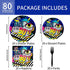 80 Pieces 90s Party Tableware Set 1990s Birthday Hip Hop Party Table Decorations Supplies Back to the 90s Paper Plates Napkins Forks for 20 Guests