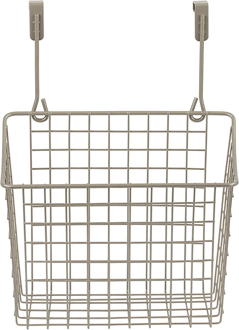 Spectrum Diversified Satin Nickel Grid Storage Basket, Medium