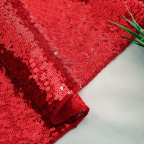 SoarDream Sequin Table Runner Red 2 Pieces 12x72 Inch Valentines Decoration Glitter Table Cover Fabric Birthday Party Table Decoration