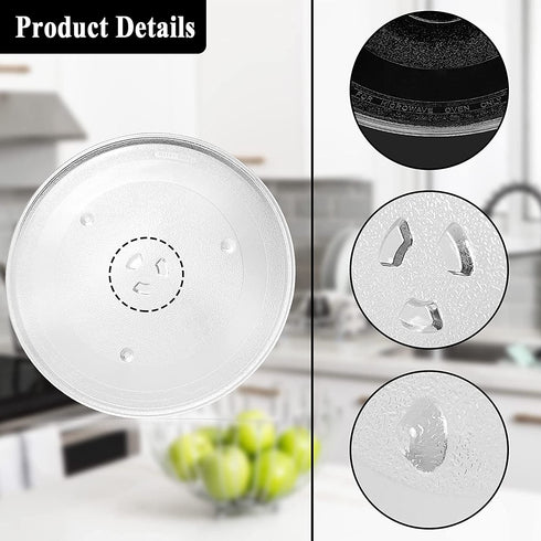 AMI PARTS WB39X10003 12.5" Microwave Glass Plate/Microwave Glass Turntable Tray Replacement - 12 1/2 Inches, Compatible with G.E&Sam.sung-Replaces WB39X10002 WB48X10005