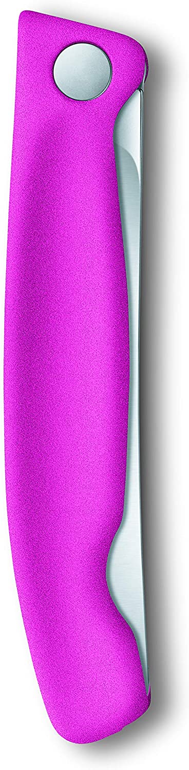 Victorinox Swiss Classic Classic Foldable Paring Knife, Wavy Edge Pink 4.3 in