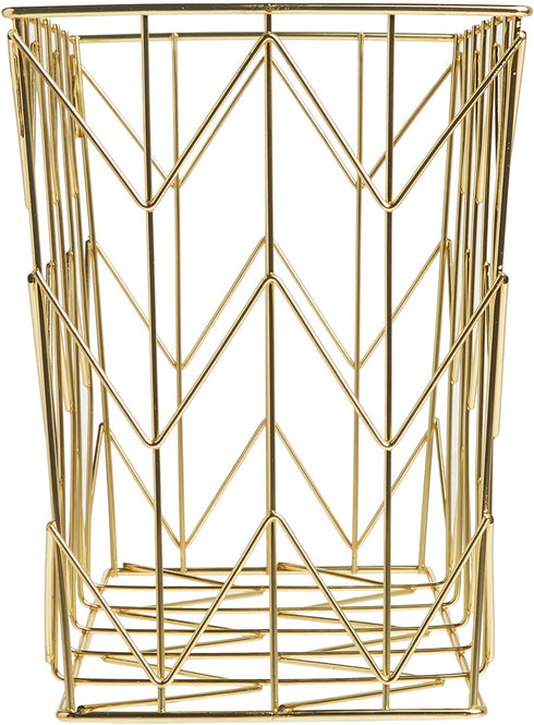 U Brands Hanging File Desk Organizer, Wire Metal, Gold - 894U02-06