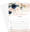 Blush Bridal Shower Invitations with Envelope Set of 25 Rustic Floral Wedding Invites Indigo and Pink Blank Printed Pack DIY (5x7 Size) Paper Clever Party