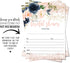 Blush Bridal Shower Invitations with Envelope Set of 25 Rustic Floral Wedding Invites Indigo and Pink Blank Printed Pack DIY (5x7 Size) Paper Clever Party