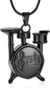 mingkejw Cremation Jewelry Drum kit Set Music Urn Necklace for Ashes for Women Men Memorial Keepsake Human Ashes Pnedant