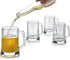 PARNOO Classic Beer Mug Set, Beer Mugs with Handles, Glass Beer Steins, Freezable Beer Glasses, Beer Mug Set of 4 - 16 Ounces