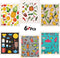 Swedish Kitchen Towels Reusable Fresh Fruit Pattern Sponge Cleaning Cloths Absorbent Dish Cloth Hand Towel for Kitchen Cleaning Wipe, 6 Styles (6 Pieces)