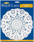 Royal Consumer Medallion Lace Round Paper Doilies, 8-Inch, Pack of 20 (B23004), White