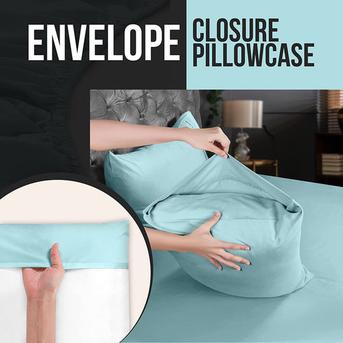 Utopia Bedding Full Bed Sheets Set - 4 Piece Bedding - Brushed Microfiber - Shrinkage and Fade Resistant - Easy Care (Full, Spa Blue)