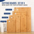 Hiware 4-Piece Bamboo Cutting Boards for Kitchen, Heavy Duty Cutting Board with Juice Groove, Bamboo Chopping Board Set for Meat, Vegetables - Pre Oiled, Extra Large