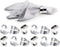 LEBEJUA Napkin Rings Set of 12 - Delicate Napkin Holder Rings for Tables - Metal Napkin Ring for Holiday & Christmas - Dinner Party & Wedding Decor - Decorative Round Napkin Rings Bulk (Silver Curl)