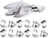 LEBEJUA Napkin Rings Set of 12 - Delicate Napkin Holder Rings for Tables - Metal Napkin Ring for Holiday & Christmas - Dinner Party & Wedding Decor - Decorative Round Napkin Rings Bulk (Silver Curl)