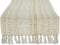 DII Farmhouse Braided Stripe Table Runner Collection, 15x108, Vintage Linen