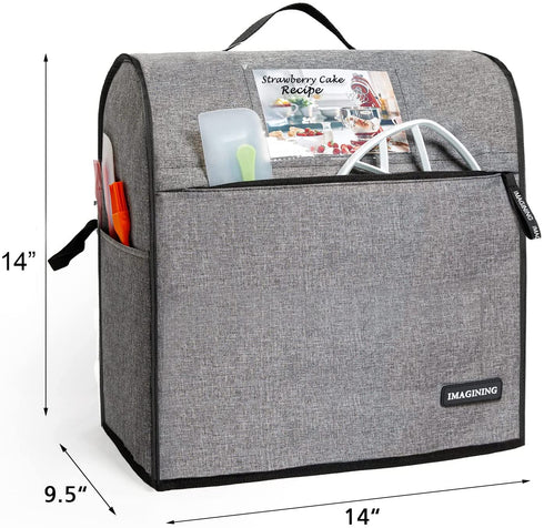 IMAGINING Stand Mixer Dust Cover Compatible with KitchenAid Bowl Lift 4.5-5 Quart?Cover with Pockets for Accessories?Patent Pending Design?