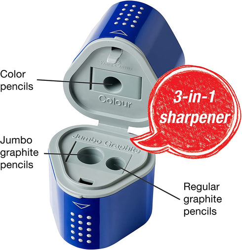 Faber-Castell Grip Trio Sharpener Arts and Crafts, Multi