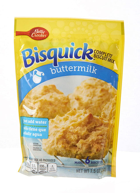 Betty Crocker Bisquick Complete Buttermilk Biscuit Mix, Just Add Water, 7.5 oz.