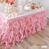 Bluekate Coral Pink Tutu Table Skirt. 6ft Table Skirt with Double Layer Organza Willows. Princess Party Decorations, Quinceanera, 1st Baby Girl Birthday Decor, Baby Shower Decor or Gender Reveal