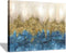 Abstract Print Canvas Wall Art: Blue Gold Artwork Picture Small Size for Bedroom (16? x 12'' x 1 Panel)