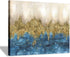 Abstract Print Canvas Wall Art: Blue Gold Artwork Picture Small Size for Bedroom (16? x 12'' x 1 Panel)