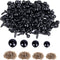 UPINS 500 Pieces 6-12MM Black Plastic Safety Eyes with Washers for Crochet Animal Crafts Doll Making Supplier Bulk (4 Sizes)