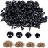 UPINS 500 Pieces 6-12MM Black Plastic Safety Eyes with Washers for Crochet Animal Crafts Doll Making Supplier Bulk (4 Sizes)