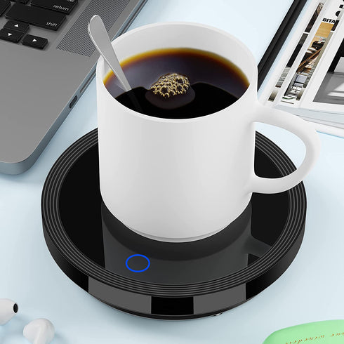 Apwche Cup Warmer for Coffee with Automatic Sensor Coffee Warmer for Desk auto Shut Off & on Coffee Cup Warmer for Tea, Water, Milk ,Black Without Cup