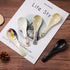 Newtay 6 Pieces Japanese Retro Soup Spoons Ceramics Soup Spoons Japanese Style Rice Spoon Flatware Asian Chinese Serving Spoons Appetizers Tableware Meal Partner for Tasting