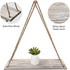 EMAISON Hanging Distressed Wood Floating Shelves with Swing Rope, Farmhouse Organizer Rustic Home Décor, Set of 2 (Set of 2, White Wash)
