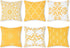 6 Pack Yellow Throw Pillow Covers Modern Decorative Throw Pillow Case Yellow Cushion Case for Room Bedroom Room Sofa Chair Car, Yellow and White, 18 x 18 Inch
