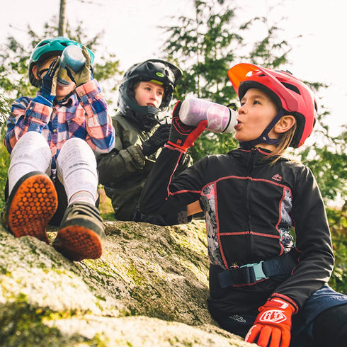 Polar Bottle Kids Insulated Water Bottle - BPA-Free, Sport & Bike Squeeze Bottle with Handle (Daybreak - Plum Purple, 12 oz)