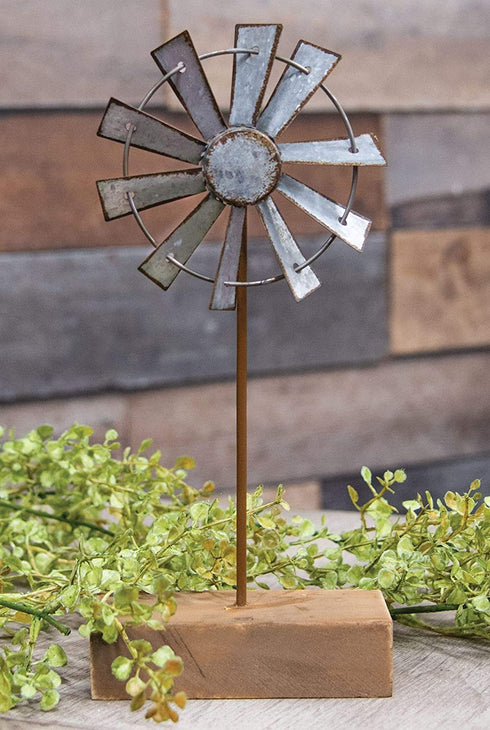 CWI Gifts Simple Windmill Table Sitter, 10 Inches, Multicolored